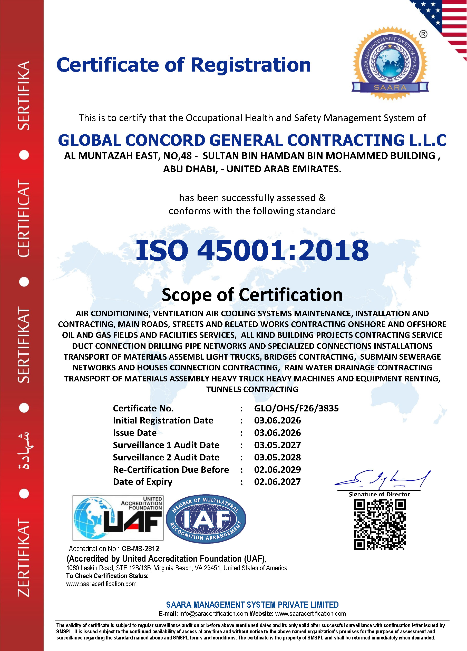 Occupational Health And Safety Management System – ISO 45001 :2018
